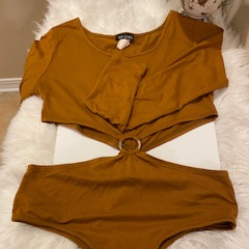 Fashion Bodysuit Blouse, Size S - Picture 3 of 4